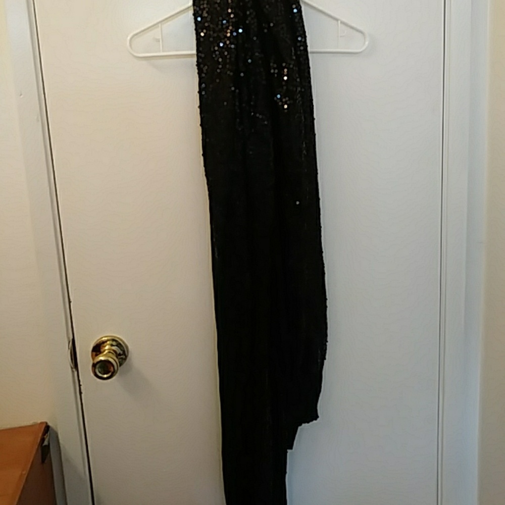 Black sequined scarf